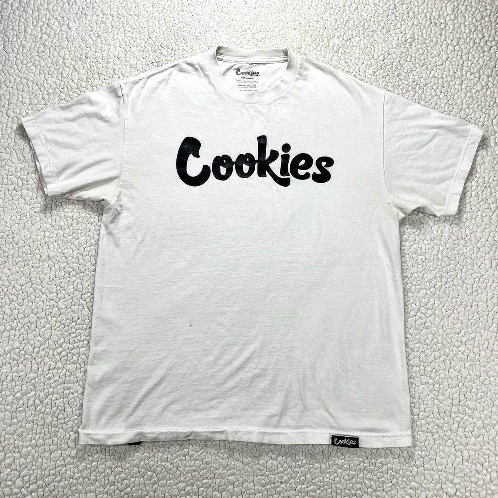 Cookies SF Logo T-Shirt Graphic Print Men’s XL  White Urban Streetwear Skater‎